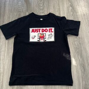 Nike Black Kids T-Shirt with Graphic Print